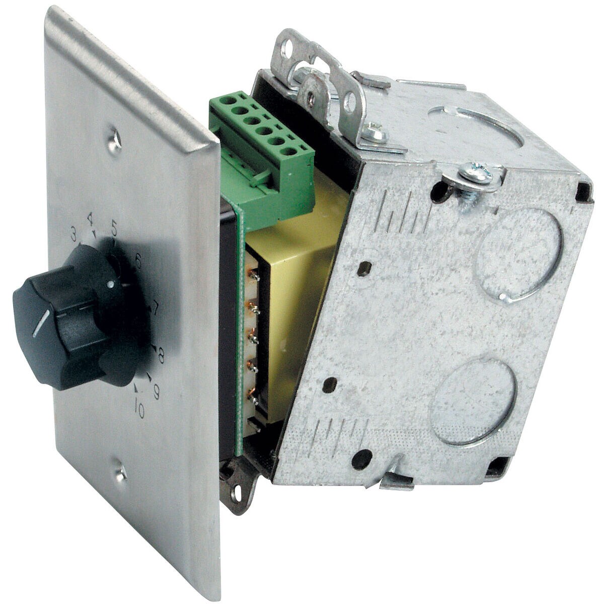 Atlas Sound AT10 10W Auto Transformer Speaker Volume Control Stainless